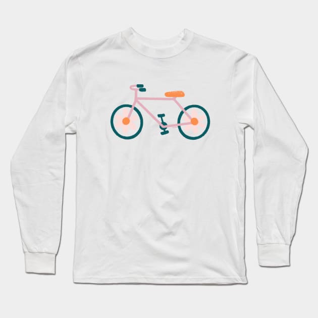 Flower Powered Cycling Long Sleeve T-Shirt by ellolovey